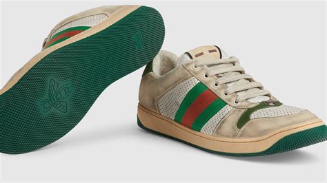 gucci shoes torn white destroyed|Gucci's $870 dirty sneakers come with cleaning instructions.